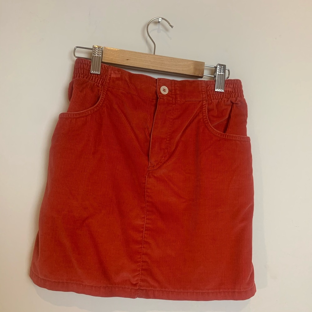 Red corduroy A.P.C. Mini Skirt